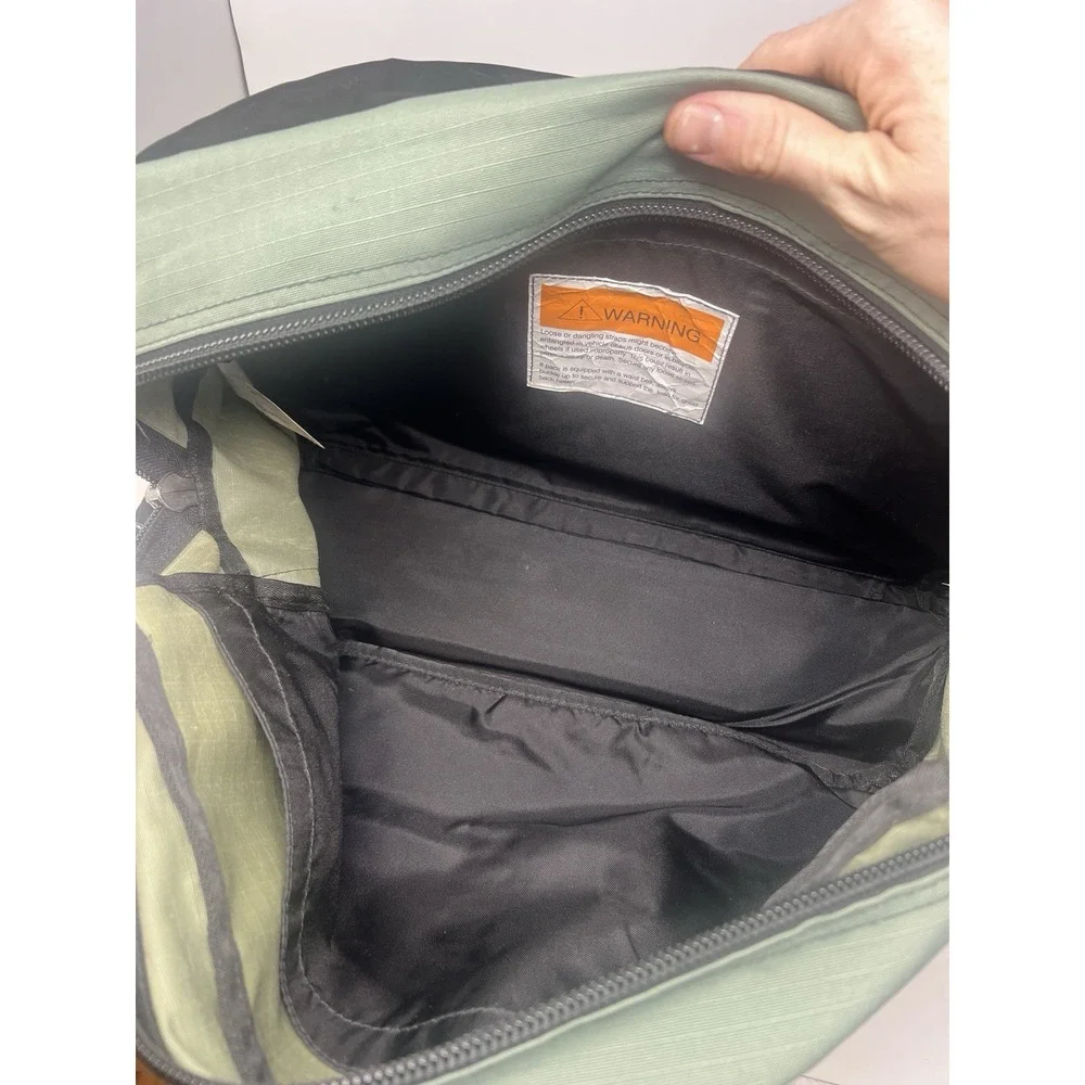 LL Bean Messenger Bag Backpack Carry On Computer‎ Green Convertible